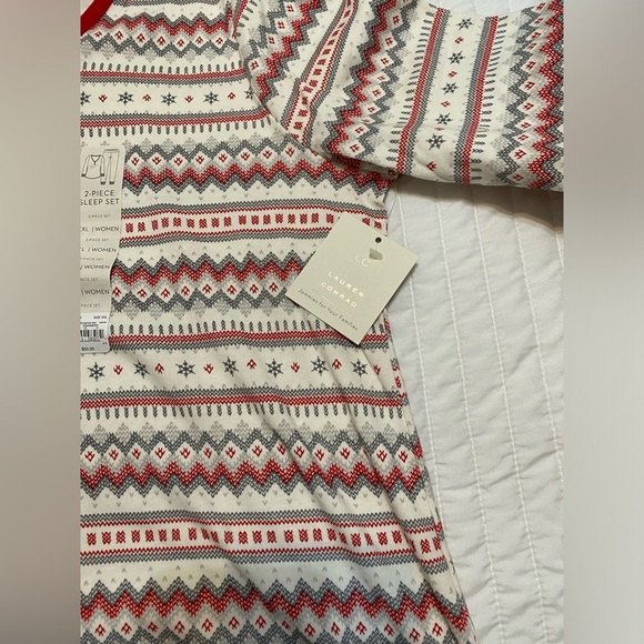 Lauren Conrad Women's  Christmas Holiday pajama XXL red white gray plus size - Picture 4 of 6
